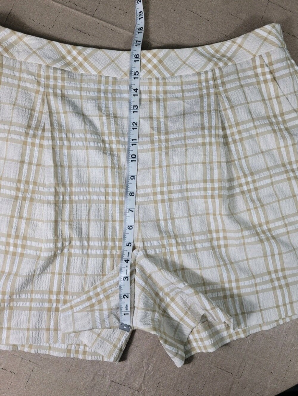 Alex marie Womens Shorts Plus Size 18 Stretch khaki/ ivory NWT 08 - Picture 6 of 10